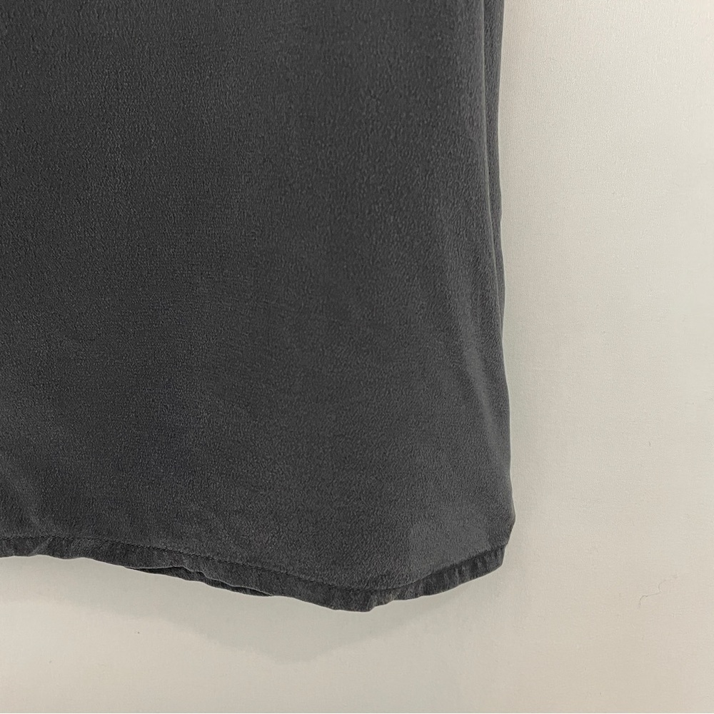 100% Silk Classic Black Short-Sleeve Blouse - Picture 3 of 5